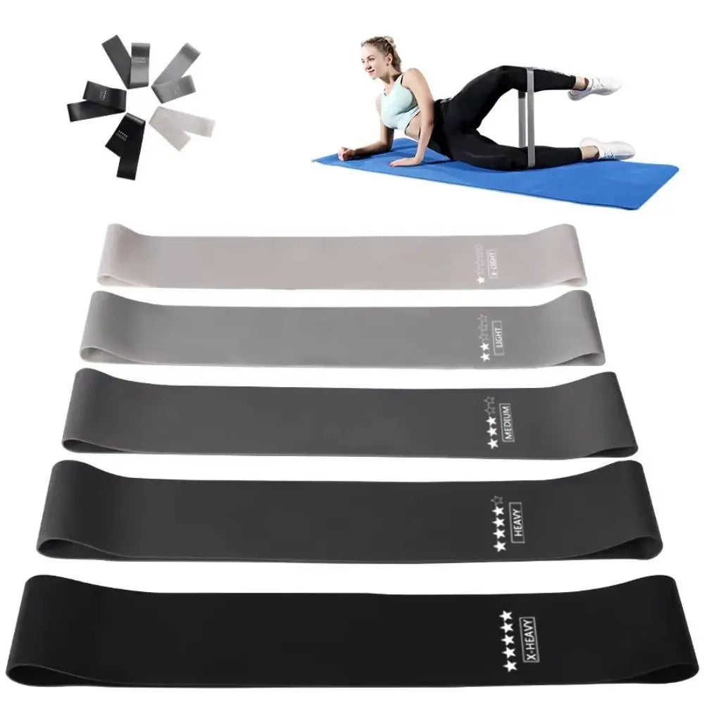 5Pcs TPE Fitness Resistance Bands Stretching Durable Yoga Sport Elastic Bands Pilates Hip Circle Expander Bands