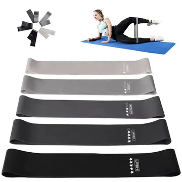 5Pcs TPE Fitness Resistance Bands Stretching Durable Yoga Sport Elastic Bands Pilates Hip Circle Expander Bands