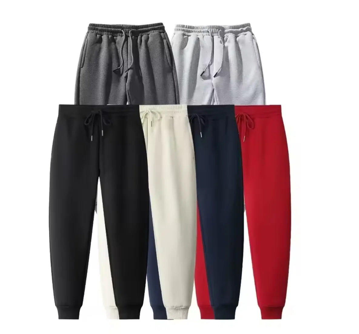 New Plus Size Men's Sweatpants 2XL 3XL Sportswear Elastic Waist Casual Baggy Pants Black Grey Cotton Joggers Male Loose Trousers