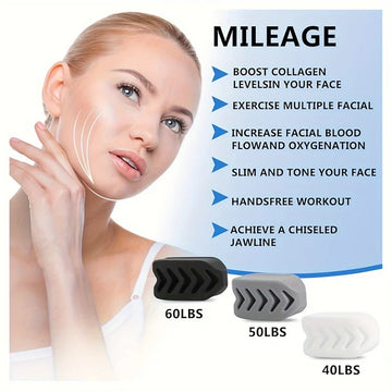 2PCS Silicone Jaw Exerciser Ball Men Wonem Jawline Facial Exerciser Face Muscle Trainer Jaw Toner Chin Workout Fitness Equipment