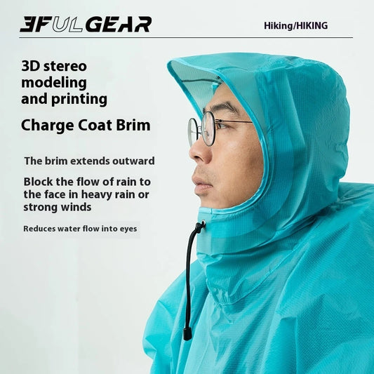 3F UL GEAR Sleeve Raincoat 15D/210T Nylon Waterproof PU5000MM Outdoor Ultralight Multifunctional Hiking Cycling Jacket Poncho