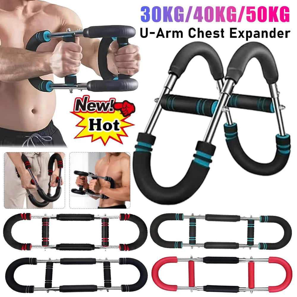 Multifunctional Adjustable U-Arm Chest Expander,Adjustable Twister Arm Exerciser U-Shaped Wrist Strength Trainer Chest Expander