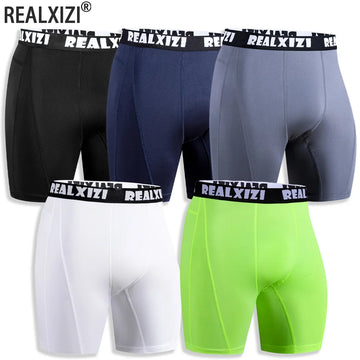 Men Compression Shorts Summer Quick Drying Sportswear Training Fitness Jogging Tights Male Muscle Gym Leggings Short Pants