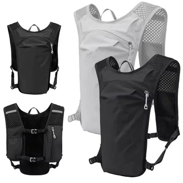 New Running Water Bottle Storage Vest Lightweight Running Vest Reflective Hydration Water Chest Pack With Phone Holder