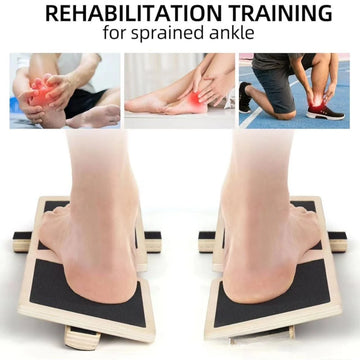 Sprained Non-slip Wood Wobble Board Physical Therapy Posture Corrector Single Foot Balance Board Ankle Strengthener Exerciser