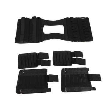 Max Loading 15/35KG Adjustable Vest Weight Exercise Weight Loading Cloth Strength Training with 6kg Leg Weight 5kg Arm Weight