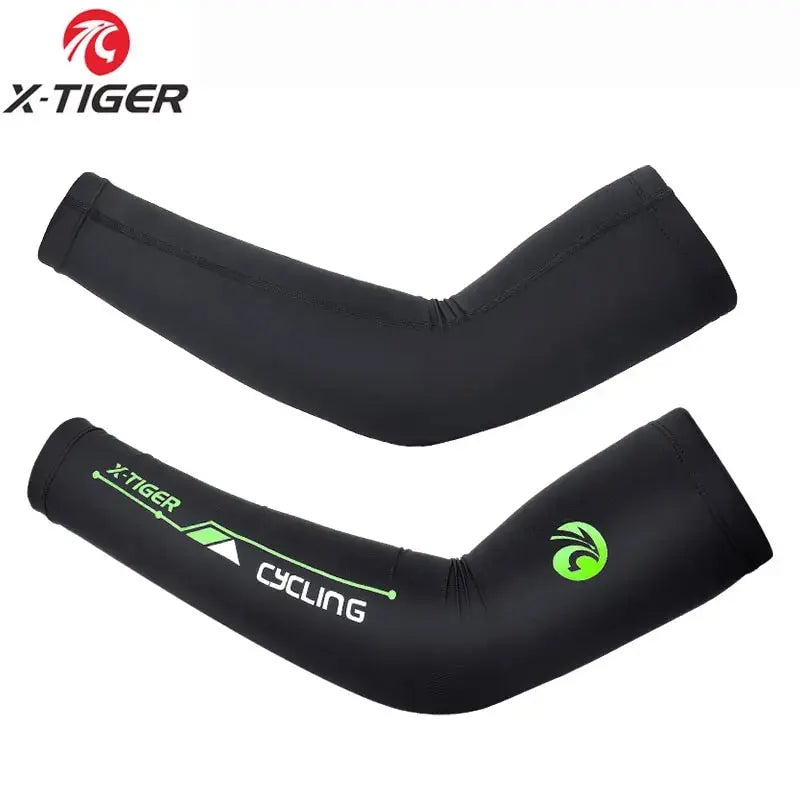 X-Tiger Anti-UV Cycling Arm Warmers Men Basketball Sleeve Running Arm Sleeves Breathable Bicycle Arm Warmer Summer Sports Safety