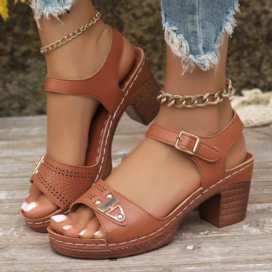 Ladies' Roman Sandals Outdoor summer open toed sandal Casual plus size beach shoes Luxury buckle women sandals Mujer Zapatos