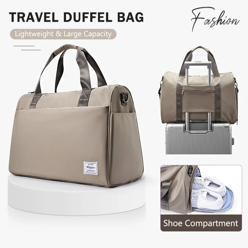 Travel Duffel Bag Men Women Large Capacity Hand Luggage Dry-Wet Sports Fitness Bag Gym Bag Weekender Bags Short-Distance Package