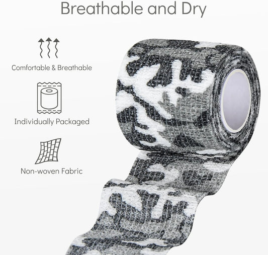 Elastic Wrap Cohesive Tape Army Adhesive Outdoor Hunting Camouflage Waterproof Wrap Durable Self Adhesive Elastic Sizes Bandage