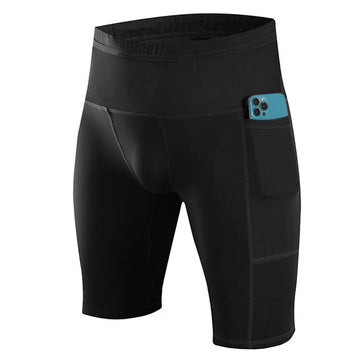 Men's Leggings Compression Pants Sports Leggings Basketball Quarter Shorts Quick Drying Running Training Stretch Fitness Pants