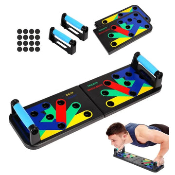 Push Up Board,Foldable Fitness Board, Home Workout Equipment, Pushup Anti-Slip Handle,Multi Muscle Strength Training Equipment