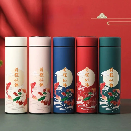 National trend insulated cup, tea-water separation, tea cup gift box, water cup, business style portable gift cup, tea cup