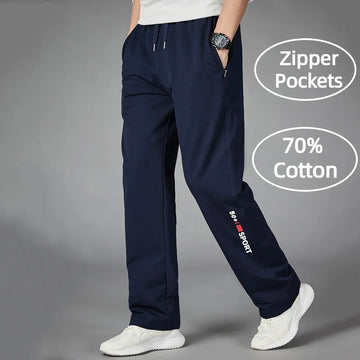 Men Running Pants Joggers Sweatpant Spring Autumn Jogging Sport Trousers Loose Gym Fitness Straight Breathable Active Pants 5XL