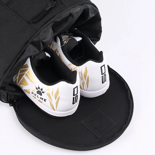 Kelme Sports Bucket Bag Fitness Bag Dry Wet Separation Cylinder Diagonal Straddle Bag Training Bag Travel Backpack