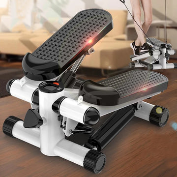 Mini Stepper Pedal Stepper Max 120kg Fitness Stepper LED Display Slimming Treadmill with Pull Rope Exercise Equipment