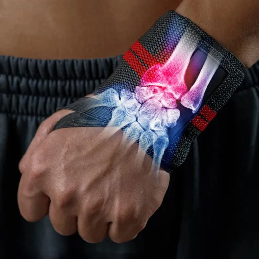 2Pcs Adjustable Wristband Wrist Support Sports Brace Straps Extra Strength Weight Lifting Wraps Bandage Fitness Gym Training