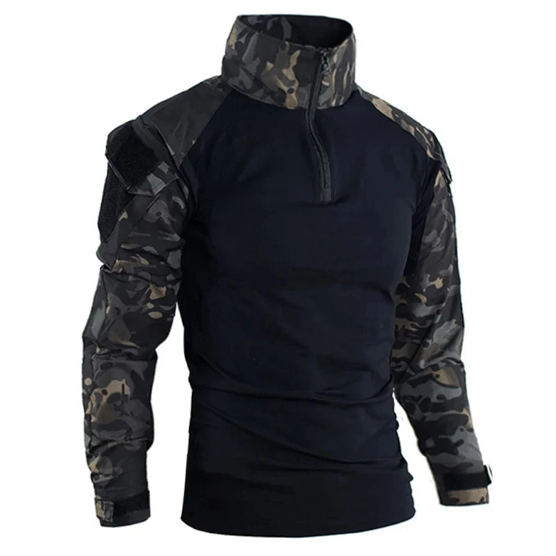 Outdoor Sport Jackets Men Long Sleeve T-Shirts Male Camouflage Climbing Breathable Clothes Waterproof Quick Dry Jogging Tops New