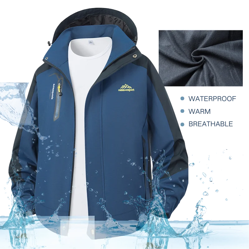 Men's Waterproof Rain Jacket Outdoor Lightweight Softshell Raincoat for Hiking Travel Trekking Camping Jacket Windbreaker Women