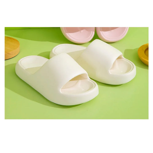 Unisex Couple Memory Foam Slippers Indoor Home Shoes Solid Color Soft Slides Non-Slip House Sandals for Women Men 2025 Summer