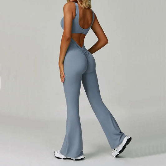 Sexy Back V Gym Jumpsuit Women's Fitness Suit Yoga Sets Sports Overalls for Woman Tracksuit Yoga Clothing Workout Sportswear