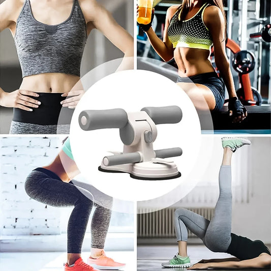 Portable Sit Up Exercise Equipment with 2 Strong Suction Cup and Adjustable Foot Holder,Abs Master Assistant Device for Home