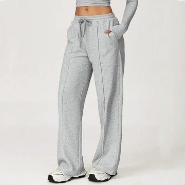 VITALINOVO Womens Wide Leg Sweatpants High Waisted Baggy Pants Drawstring Athletic Joggers Teen Girls Straight Leg Running Pants