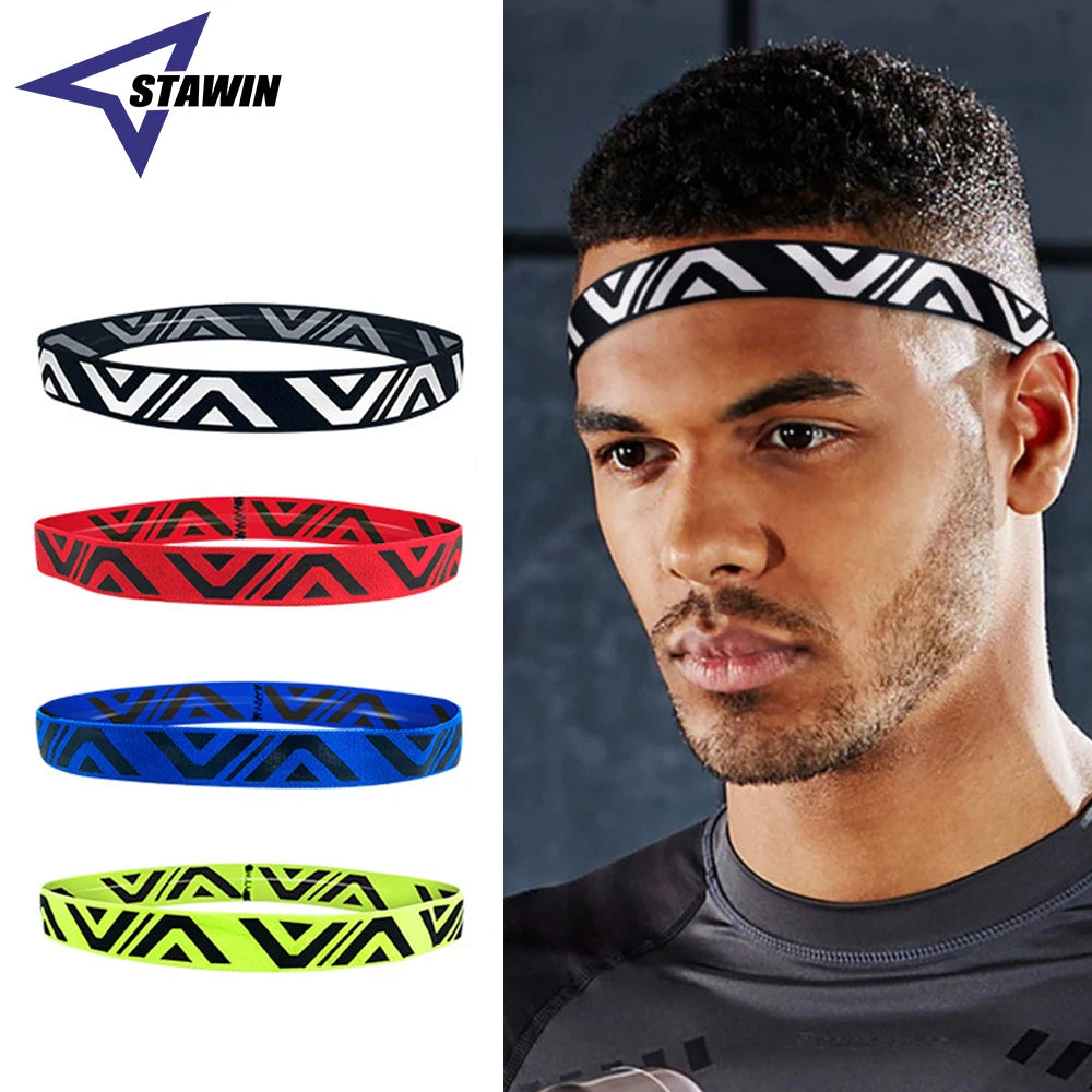 1 PC Breathable Sports Fitness Sweat Belt Mens Elastic Headband Wide Sweatband Stretch Sweat Women Sport Yoga Run Solid Hairband
