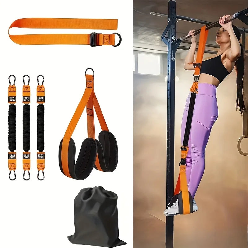 6pcs pull-up assist belt for indoor fitness exercise, horizontal bar auxiliary belt, tension device, fitness tension rope, elast
