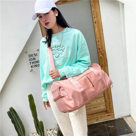 Fashion Travel Bags For Women Large Capacity Men's Sports bag Waterproof Weekend Sac Voyage Female Messenger Bag Dry And Wet
