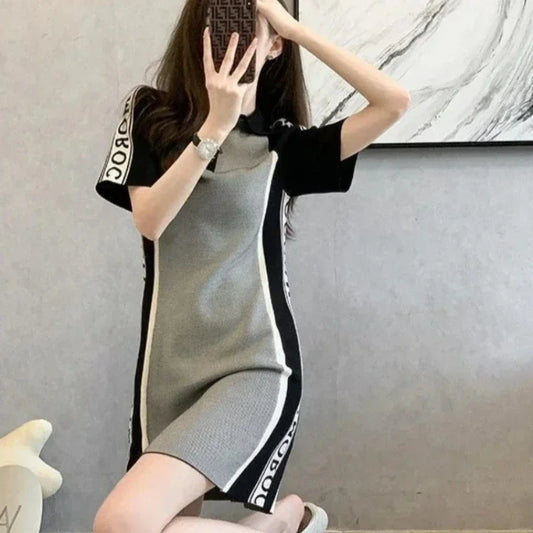 Trend Fashion Summer Sexy Dress Woman Short Crochet Chiffon Korean One-piece Loose Tunics Mini Knit Shirt Dresses for Women 2025