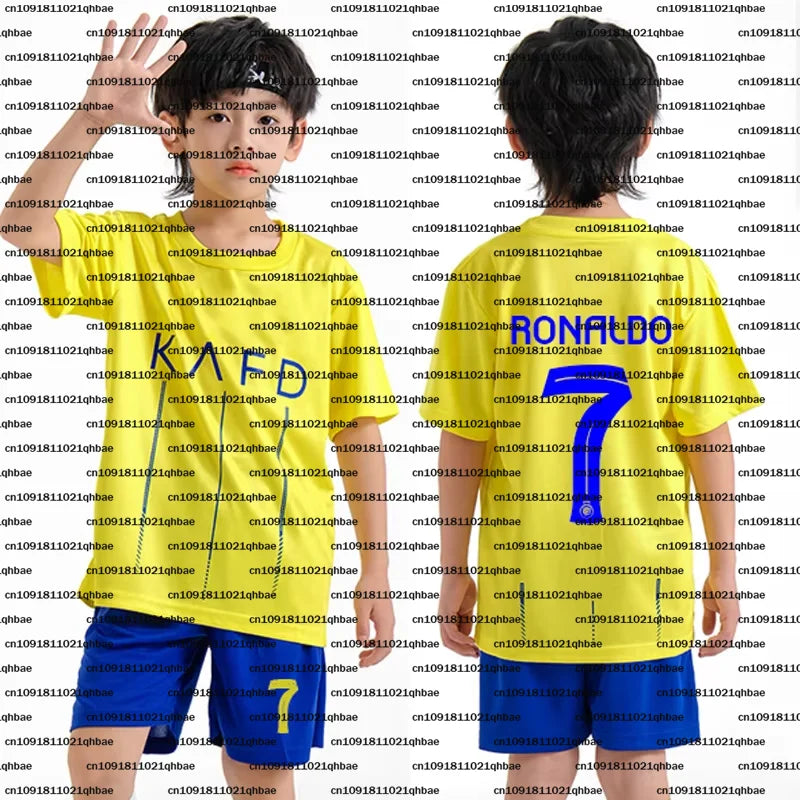 Cristiano Ronaldo Football Jersey Set Casual Quick Drying Fashion Breathable Children's Adult Boys' And Girls' Short Sleeved Set