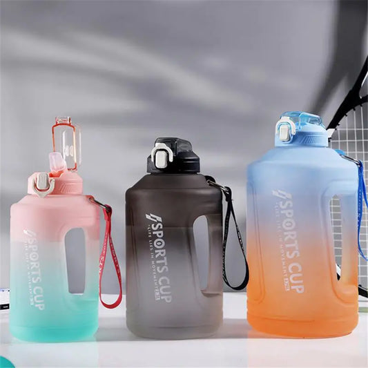 3 Liter Sport Water Bottle Motivational Leakproof Bottles Drinking Water Bottle Outdoor Travel Gym Fitness Jugs For Kitchen Cups