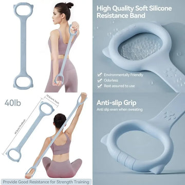 Figure 8 Workout Resistance Band - 3 Elasticities Optional 20 30 40lb, Thicker Durable Arm Back Shoulder Exercise Elastic Rope Y