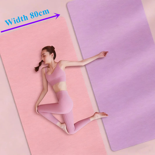 Widen By 80cm NBR Yoga Mats Anti-slip Sport Fitness Mat Blanket for Exercise Yoga and Pilates Gymnastics Mat Fitness Equipment
