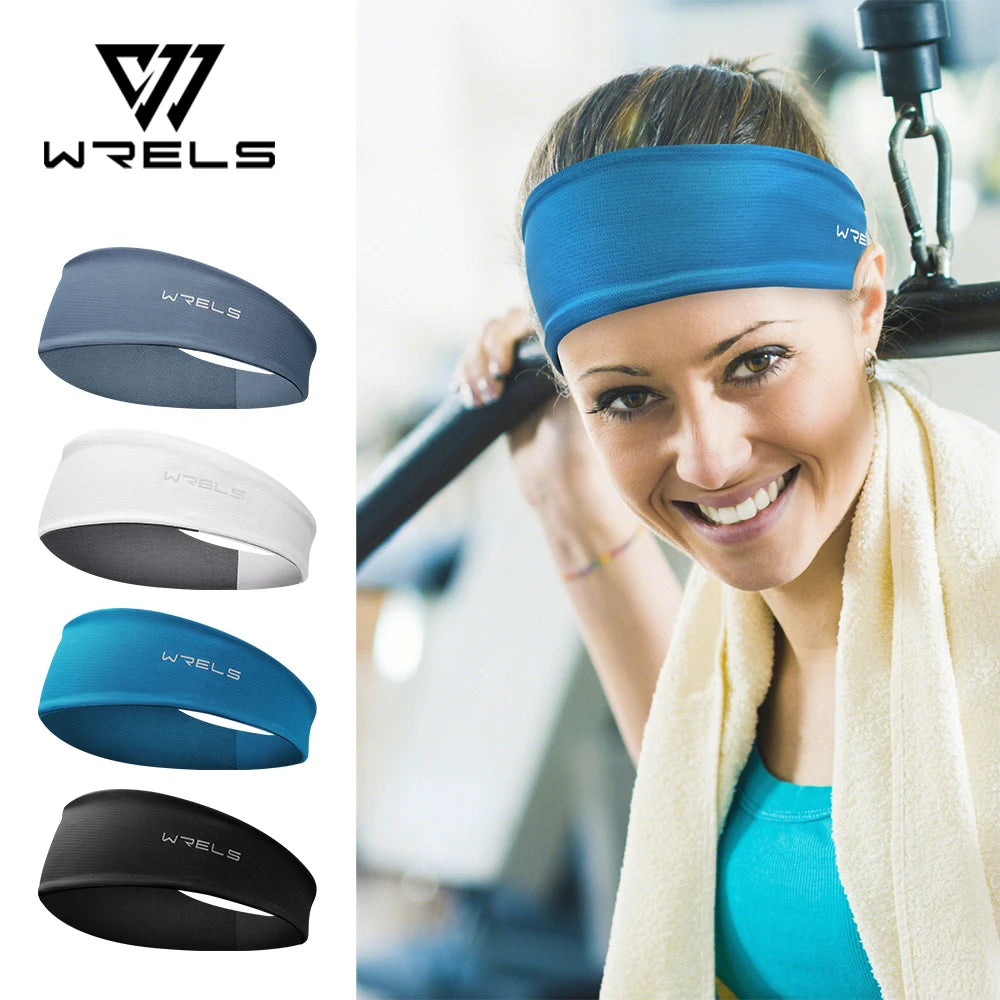 WRELS Headband Absorbent Non-slip Cycling Yoga Sweat Headband Sweatband Unisex Moisture Wicking Workout Sweatband Fitness