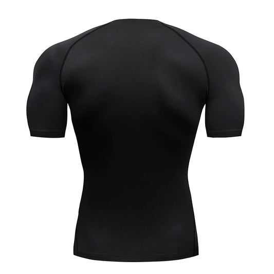 Men Running Compression T-shirt Short Sleeve Sport Tees Gym Fitness Sportshirts Male Jogging Tracksuit Homme Athletic Shirt Tops