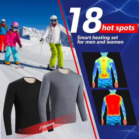 Heated Thermal Underwear Men's Women's Heated Jacket USB Heating Smart Pants Hiking Bike Camping Ski Winter Motorcycle Heated