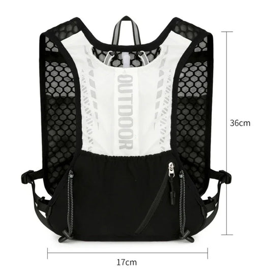 Reflective Running Hydration Vest Cycling Backpack for Outdoor Sports Climbing Hiking MTB Road Bike - Adjustable Vest Bag