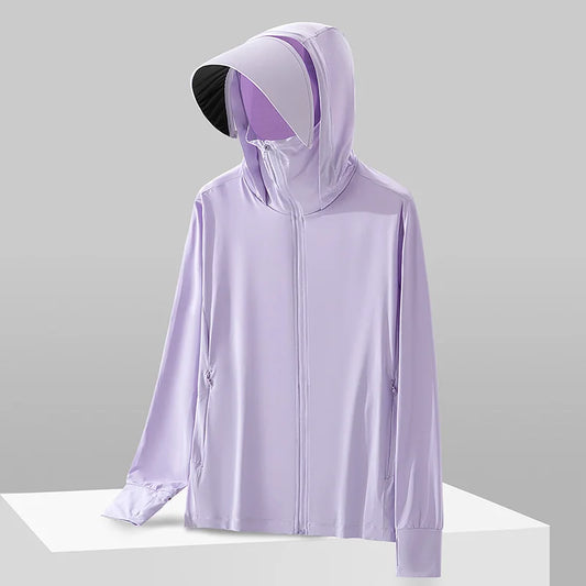 Summer New High Quality Ice Silk Women Sunscreen Clothing Outdoor Sports Sweat-absorbing Quick Drying UV Protection Couple Coat