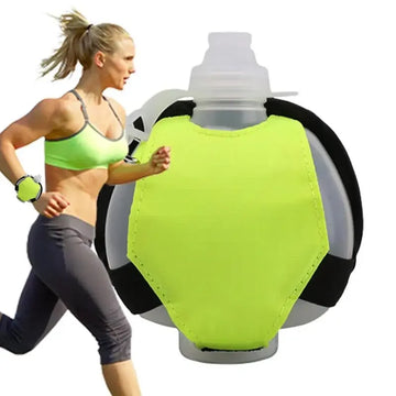 Sport Wrist Silicone Running Water Bottle Wearable Hands Free Sports Bottle Foldable Leakproof Running Water Bottles