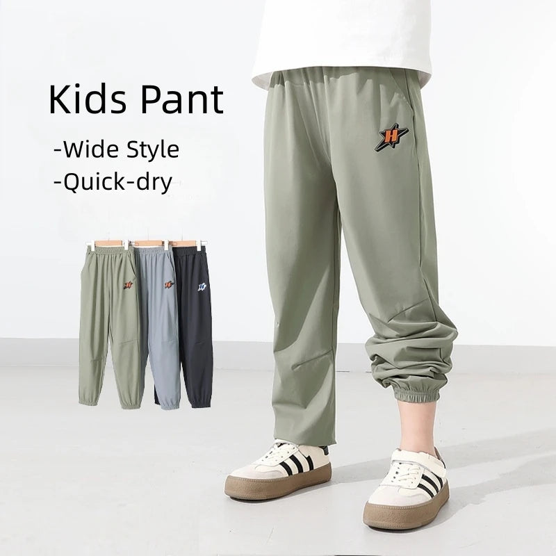 New Boys Pants & Capris Summer Quick Dry Breathable Cool Feeling Mosquito-proof Pant Children's Casual Trousers Boys Clothes