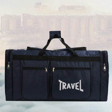 Large capacity travel luggage bag - multiple pockets, sports and fitness bag, zipper closure, one bag for outdoor travel