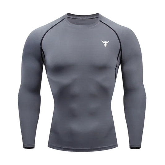 Men's and women's quick drying sportswear T-shirts long sleeved tight fitting clothes comfortable and breathable running clothes