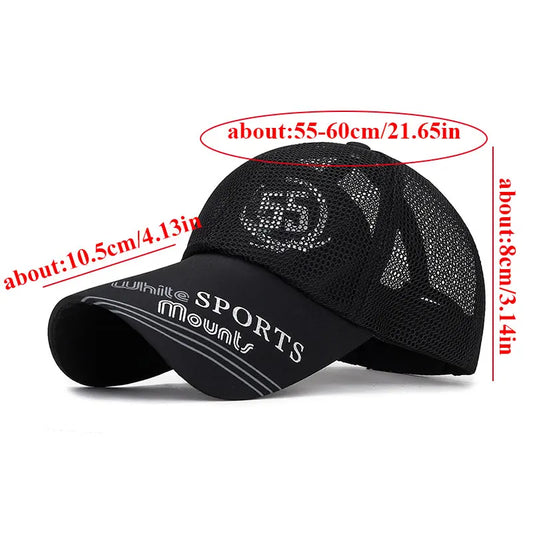 Adjustable Baseball Caps Summer Outdoor Baseball Hat Women Men Sport Running Visor Hat New Quick Dry Mesh Cap Breathable Hats