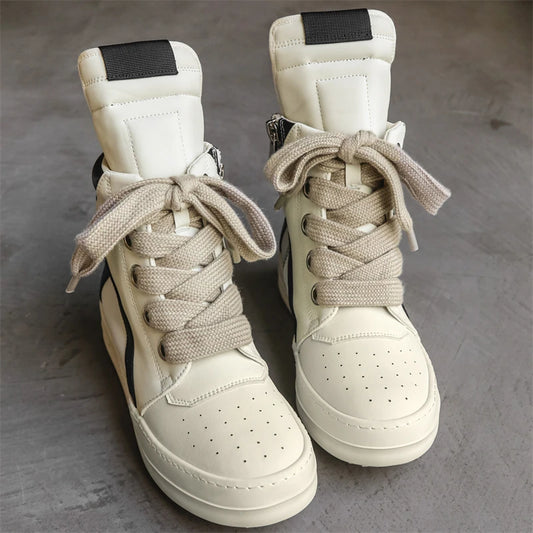 Breathable High Top Walking Shoes Lightweight Slip Resistant Walking Boots for Men Streetwear Sneakers Trendy Men's Ankle Boots