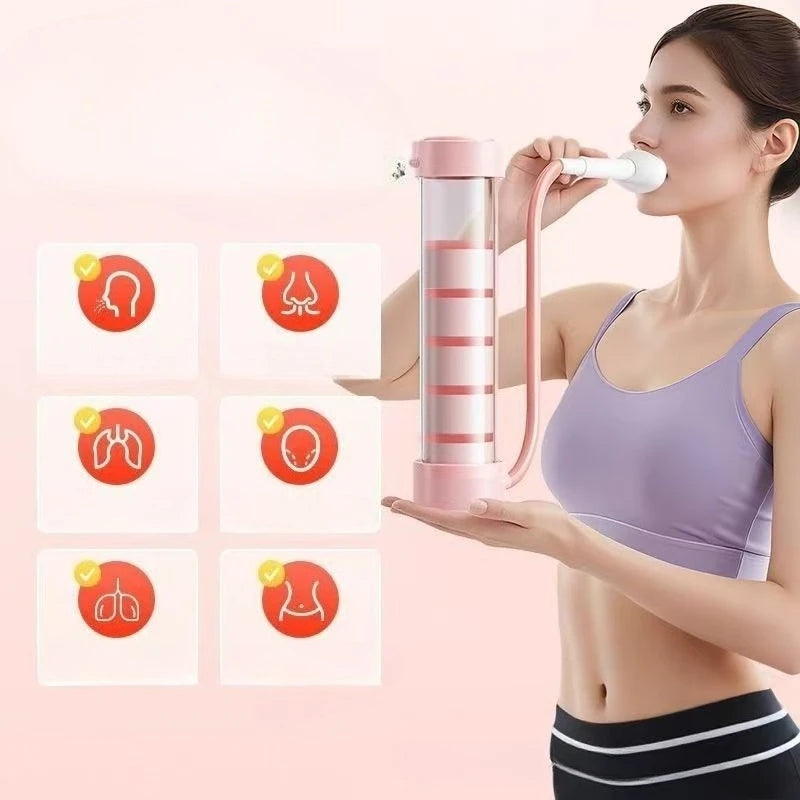 Breathing Dumbbell Diaphragmatic Breathing Trainer Fitness Equipment for Lung Capacity, Abdominal Muscles Slimming Face Slimming