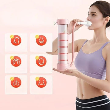 Breathing Dumbbell Diaphragmatic Breathing Trainer Fitness Equipment for Lung Capacity, Abdominal Muscles Slimming Face Slimming