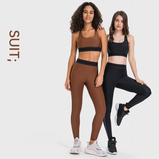 AIAI Lemon Fitness Women Sports Yoga Sets Underwear Tight Training Pants Bottom Pants Fitness Clothing Fitness Pants Sets Gym