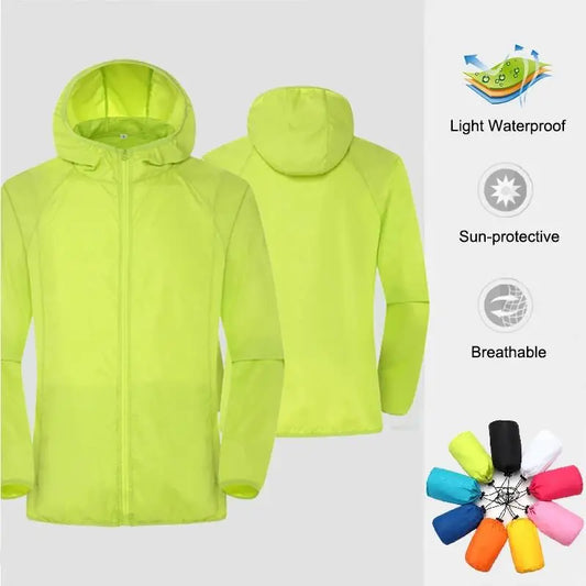 Unisex Outdoor Sun Protection Jacket Lightweight Breathable camping waterproof jacket Quick Drying Waterproof Fishing Coat